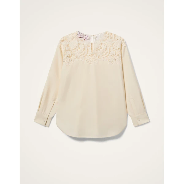 La DoubleJ Glow Home Top in Ecru | Tops | Coveti