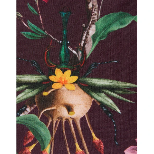 La DoubleJ Goddess Bikini Top in Zooflora Mini Burgundy, view 5