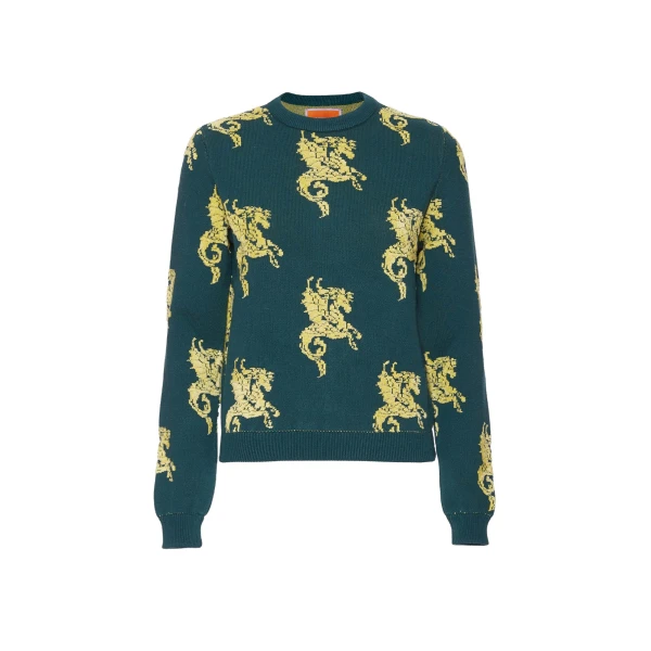La DoubleJ Gryphos Sweater in Dark Green