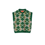 La DoubleJ Half-Light Gilet in Multicolor Green Knit