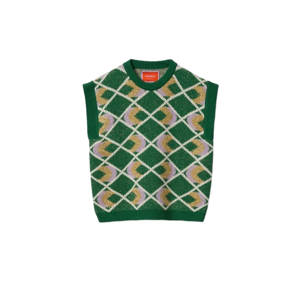 Half-Light Gilet in Multicolor Green