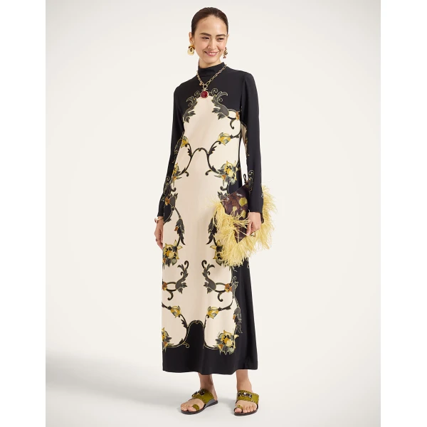 La DoubleJ Halle Dress in Buttercup Black at Coveti