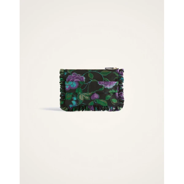 La DoubleJ Hand Pochette in Botanical Black, view 4