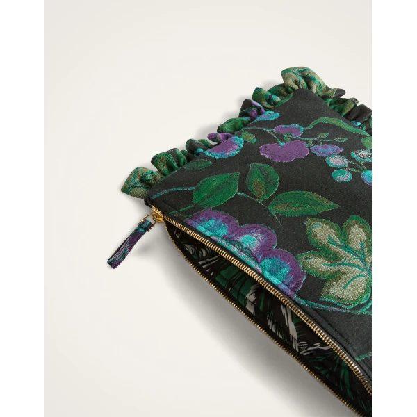 La DoubleJ Hand Pochette in Botanical Black, view 5