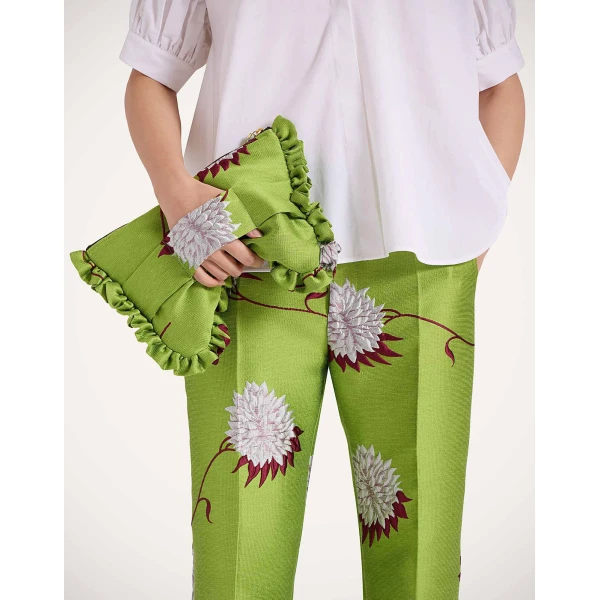 La DoubleJ Hand Pochette in Derby Lime, view 3