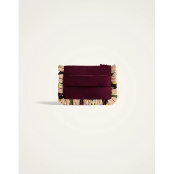 La DoubleJ Hand Pochette in Farfalla Ivory, view 4