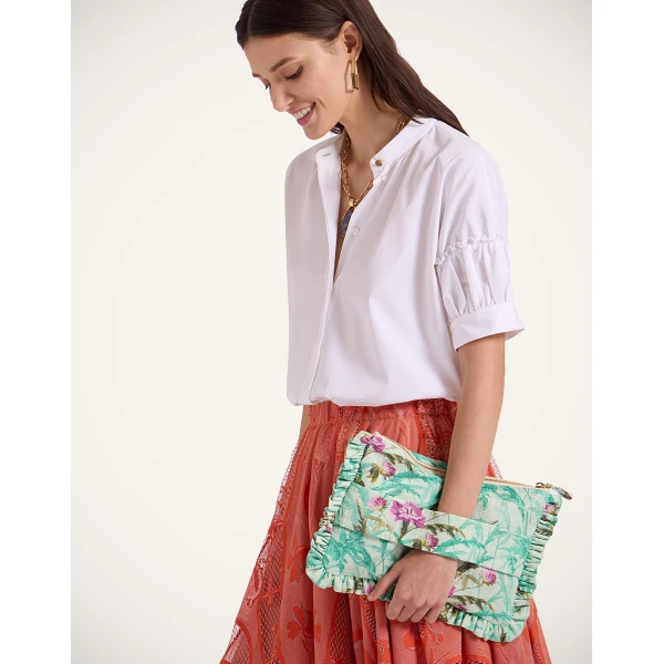 La DoubleJ Hand Pochette in Heath Mint, view 2