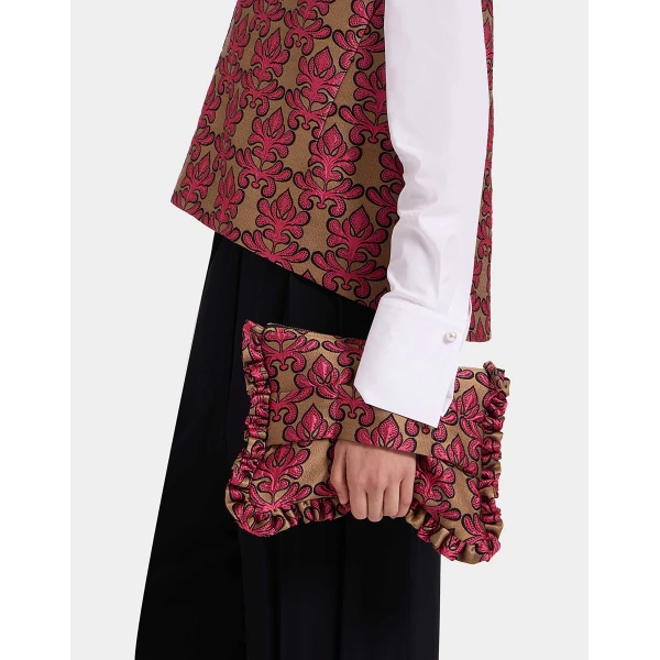 La DoubleJ Hand Pochette in Herald Fuchsia, view 2