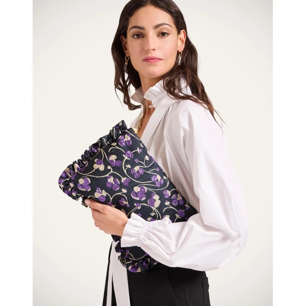 La DoubleJ Hand Pochette in Honeysuckle Black, view 2