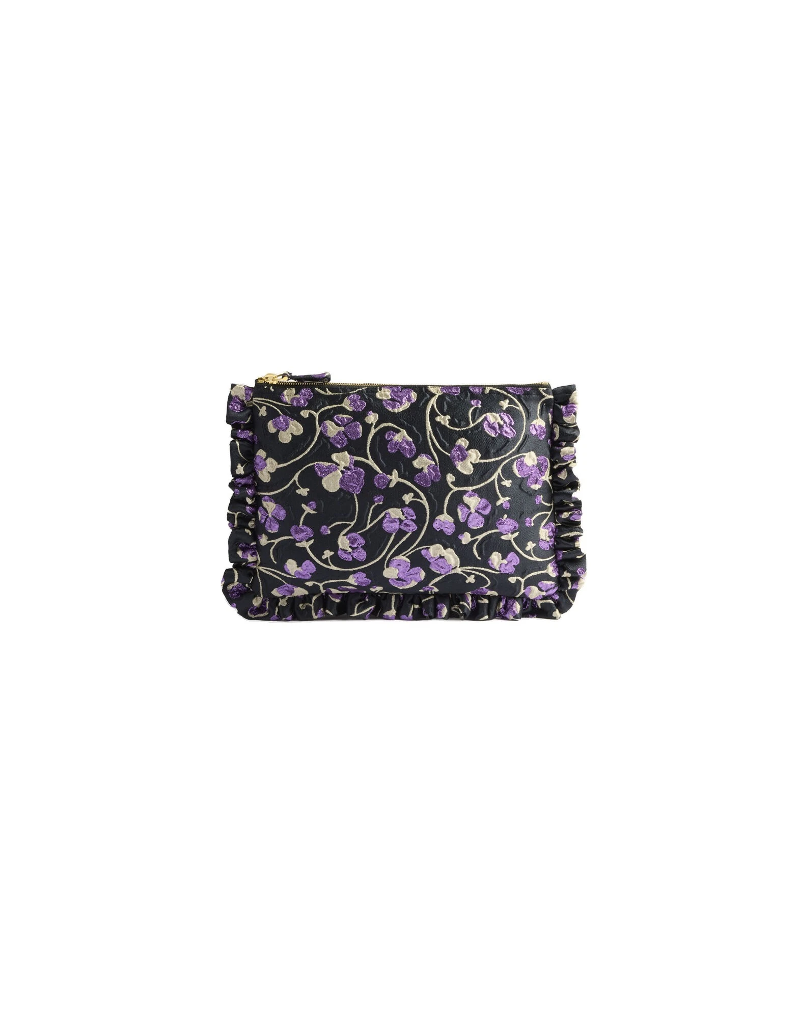 La DoubleJ Hand Pochette in Honeysuckle Black at Coveti La DoubleJ Hand Pochette in Honeysuckle Black at Coveti