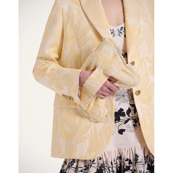 La DoubleJ Hand Pochette in Iris Yellow, view 2