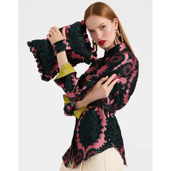 La DoubleJ Hand Pochette in Oltrarno Pink, view 2