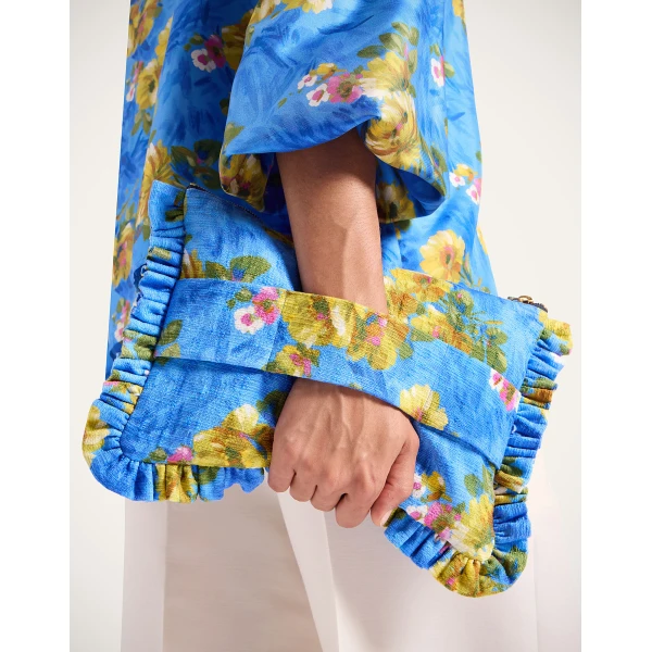 La DoubleJ Hand Pochette in Riptide Light Blue, view 3