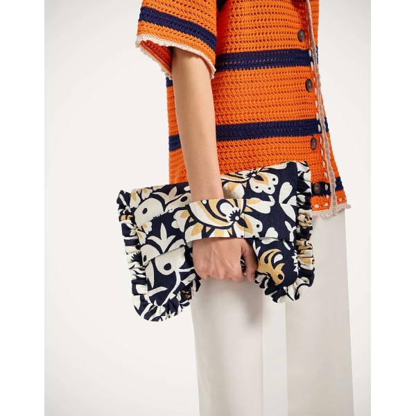 La DoubleJ Hand Pochette in Selva Blue, view 2