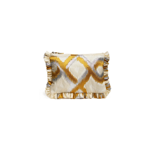La DoubleJ Hand Pochette in Tackle Gold at Coveti