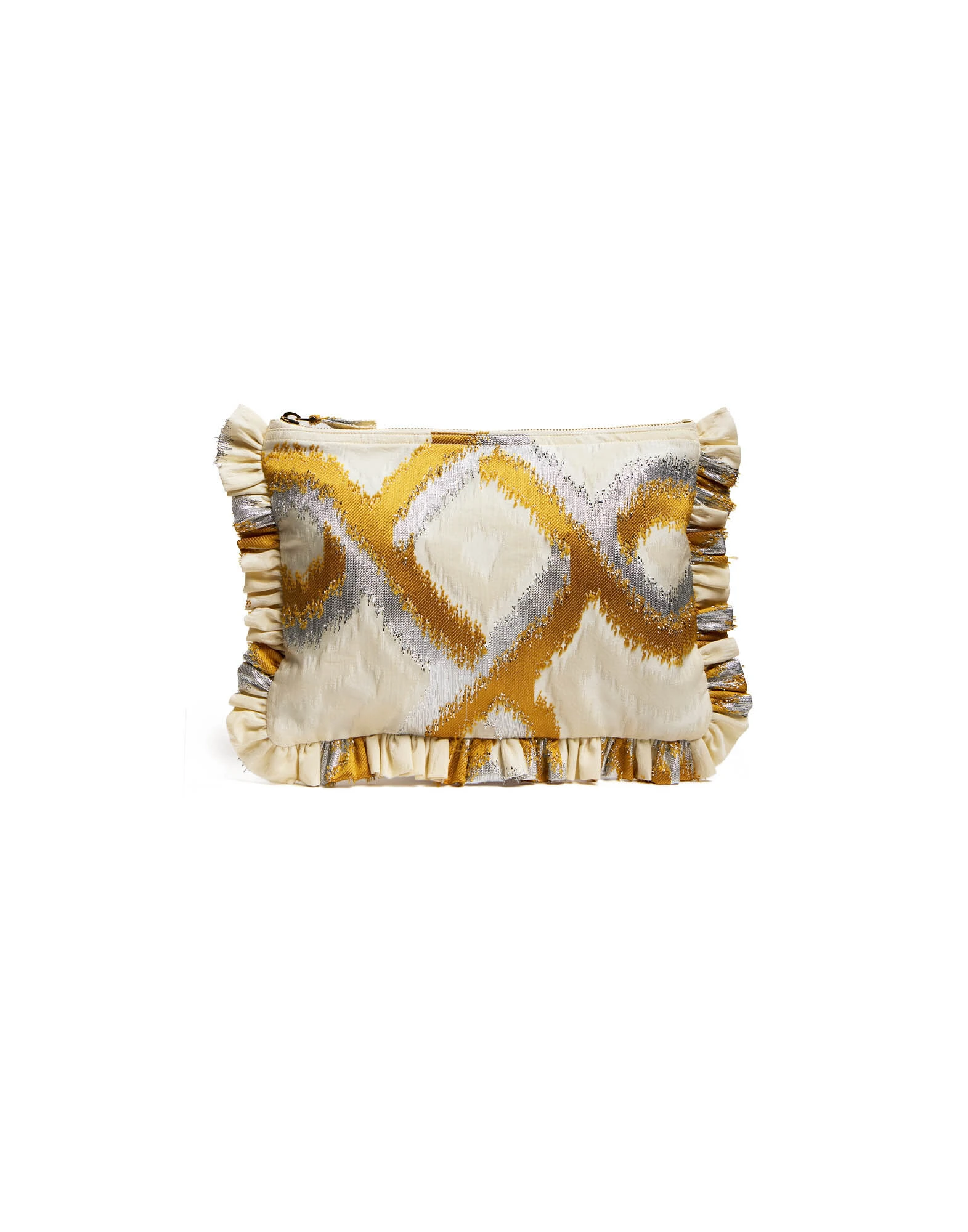 La DoubleJ Hand Pochette in Tackle Gold at Coveti La DoubleJ Hand Pochette in Tackle Gold at Coveti