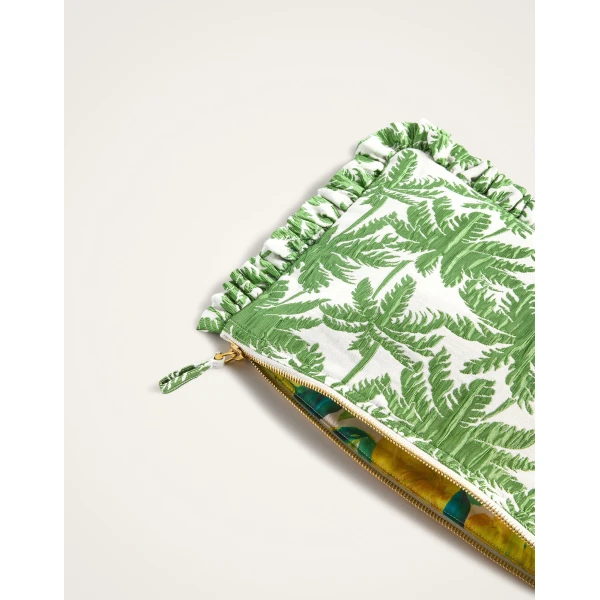 La DoubleJ Hand Pochette in Tropicana White, view 5