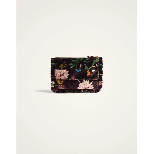 La DoubleJ Hand Pochette in Zooflora Burgundy, view 4
