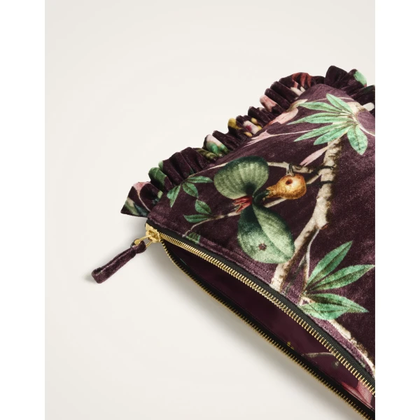 La DoubleJ Hand Pochette in Zooflora Burgundy, view 5