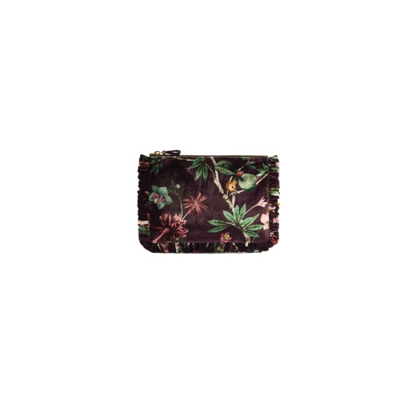 La DoubleJ Hand Pochette in Zooflora Burgundy at Coveti