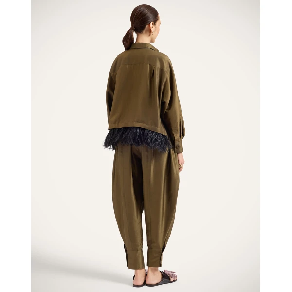 La DoubleJ Harem Pants in Moss Green at Coveti