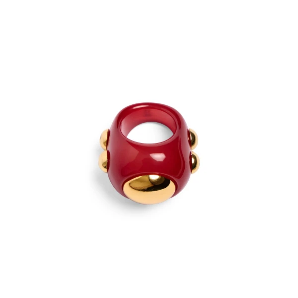 La DoubleJ Hathor Ring in Red | Rings | Coveti