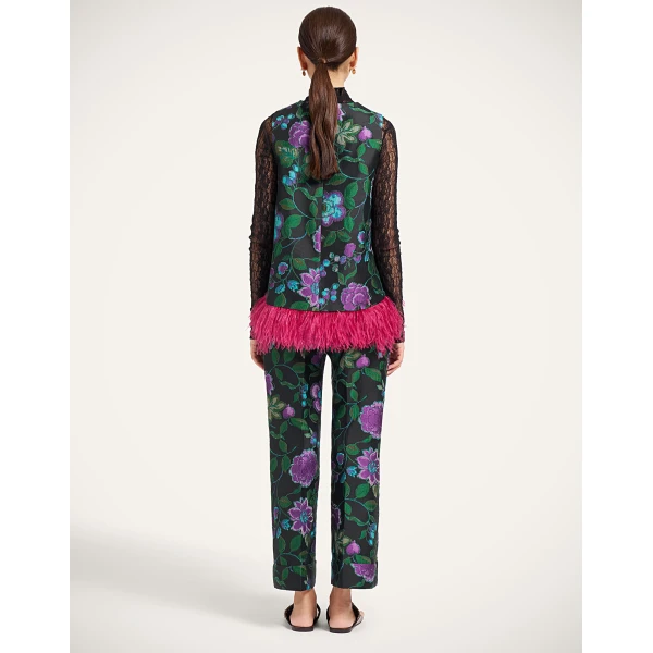 La DoubleJ Hendrix Pants in Botanical Black at Coveti