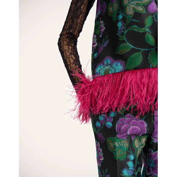 La DoubleJ Hendrix Pants in Botanical Black at Coveti