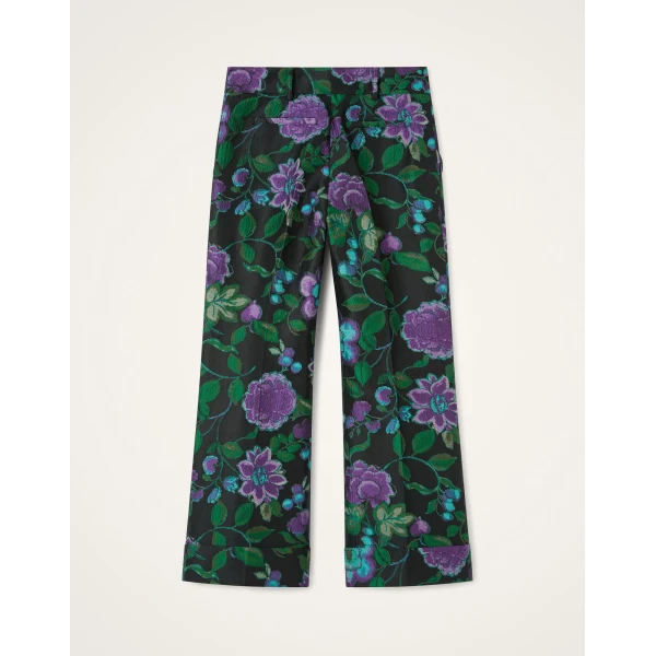 La DoubleJ Hendrix Pants in Botanical Black at Coveti