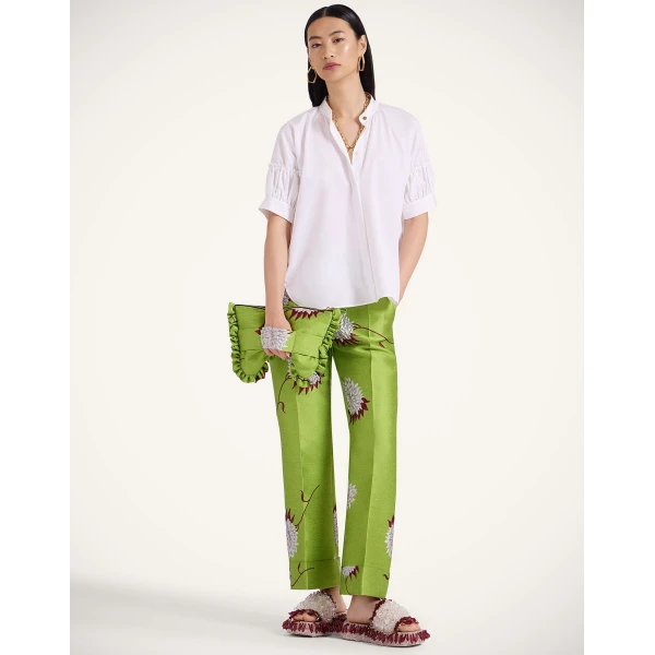 La DoubleJ Hendrix Pants in Derby Lime at Coveti
