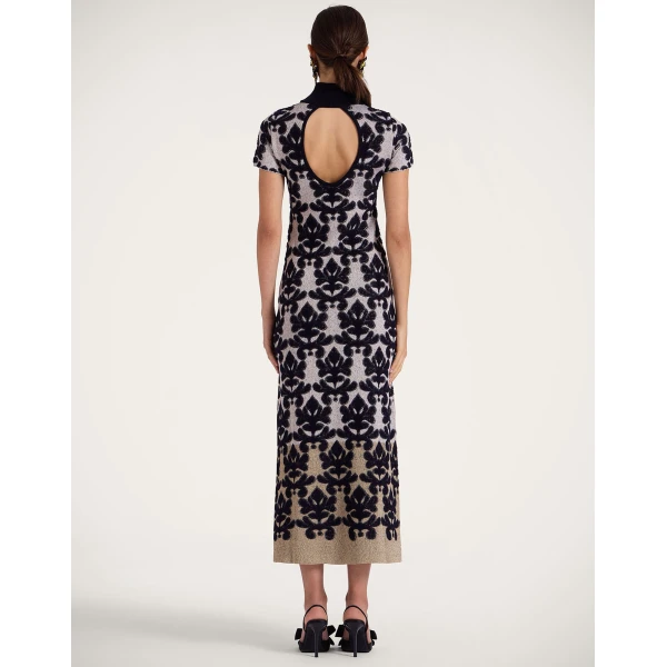 La DoubleJ Herald Long Dress in Herald Silver | Maxi Dresses | Coveti