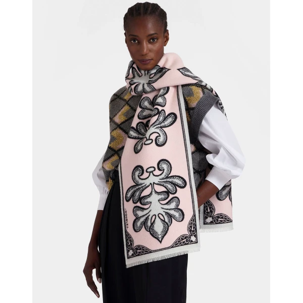 La DoubleJ Herald Scarf 30 in Herald Light Pink, view 2