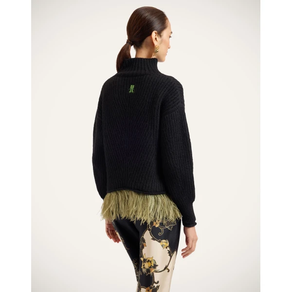 La DoubleJ High Kick Sweater in Black at Coveti