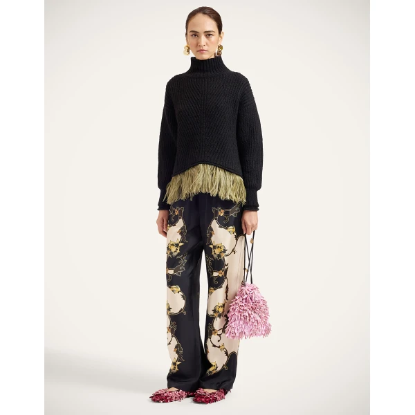 La DoubleJ High Kick Sweater in Black at Coveti