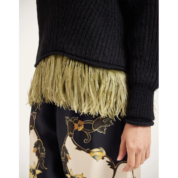 La DoubleJ High Kick Sweater in Black at Coveti