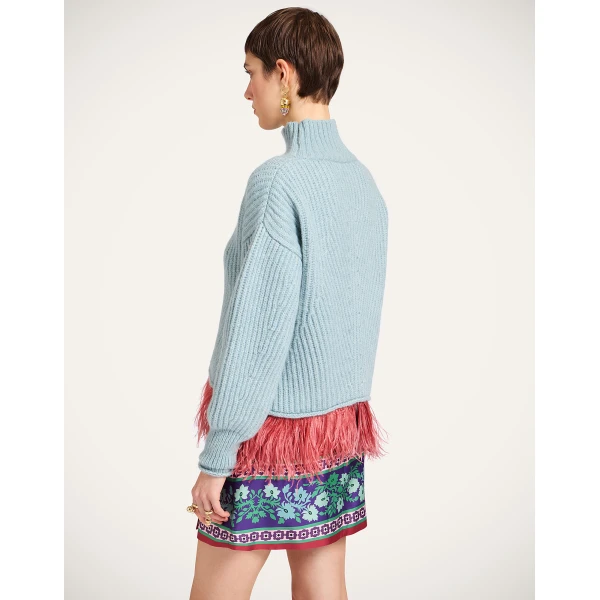 La DoubleJ High Kick Sweater in Powder Blue, view 3