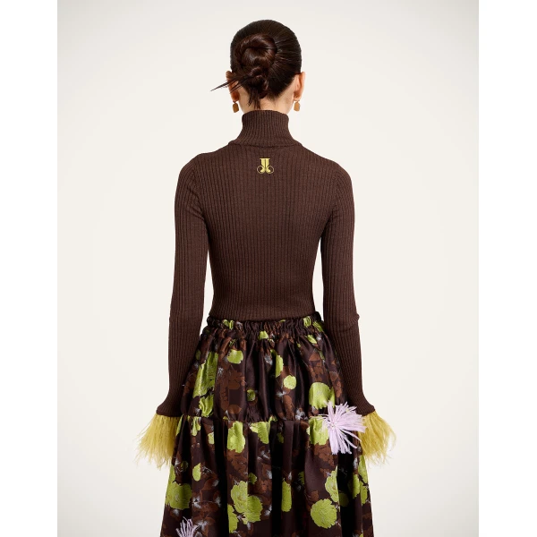 La DoubleJ High Kick Top in Cocoa at Coveti