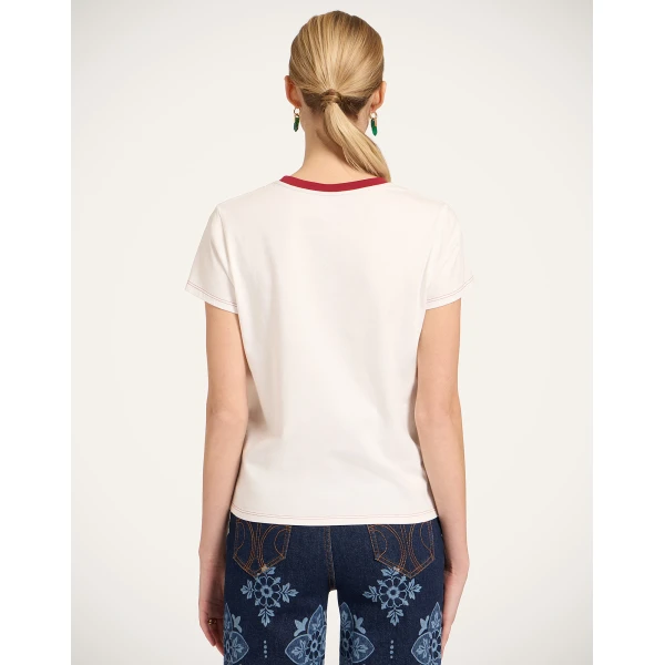 La DoubleJ High Vibe Tee in Butterbird White | T-shirts | Coveti