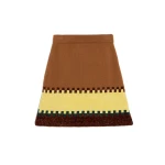 La DoubleJ In My Power Mini Skirt in Color Block Camel and Light Yellow at Coveti