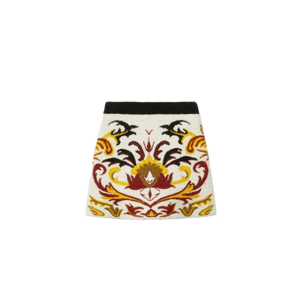 In My Power Mini Skirt in Multicolor Ivory & Red
