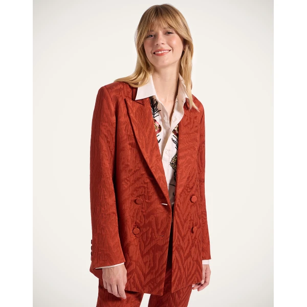 La DoubleJ Jagger Jacket in Animalier Rust | Jackets | Coveti