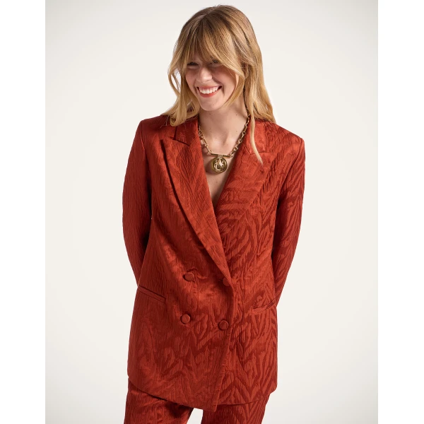 La DoubleJ Jagger Jacket in Animalier Rust | Jackets | Coveti