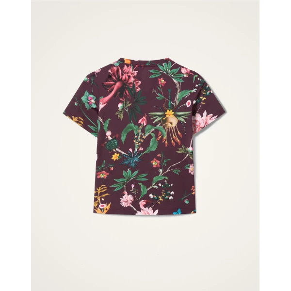 La DoubleJ Jazzercize T-Shirt in Zooflora Burgundy | T-shirts | Coveti