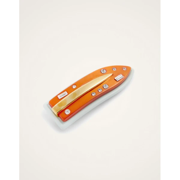 La DoubleJ Jazzy Salon Clip in Orange at Coveti