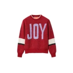 La DoubleJ Joy Sweater in Color Block Red & Lilac