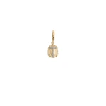 La DoubleJ Khepri Charm in 24K Gold Plate & Rhinestone | Necklace | Coveti