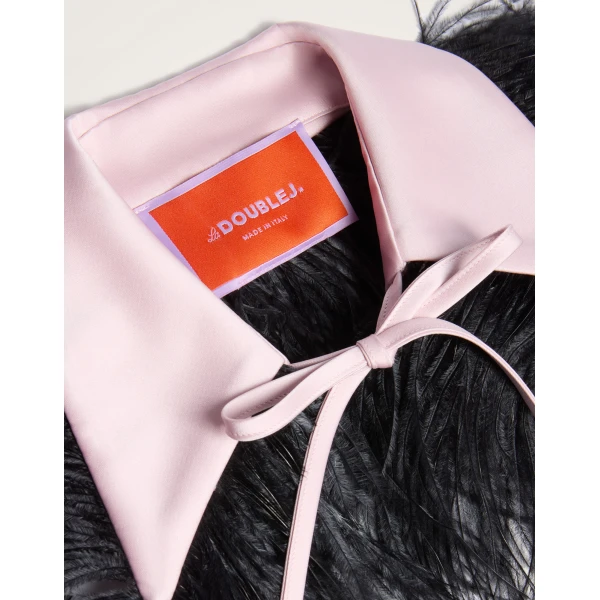 La DoubleJ La Scala Collar in Black Duchesse at Coveti