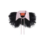 La DoubleJ La Scala Collar in Black Duchesse at Coveti