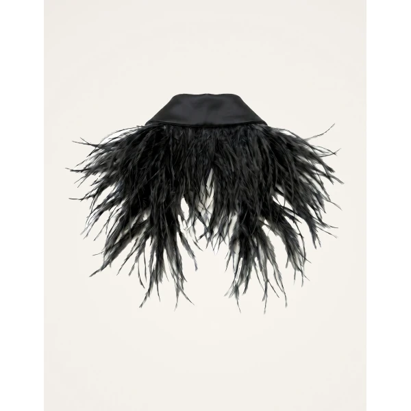 La DoubleJ La Scala Collar in Black Techno Duchesse at Coveti