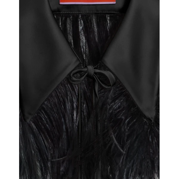 La DoubleJ La Scala Collar in Black Techno Duchesse at Coveti